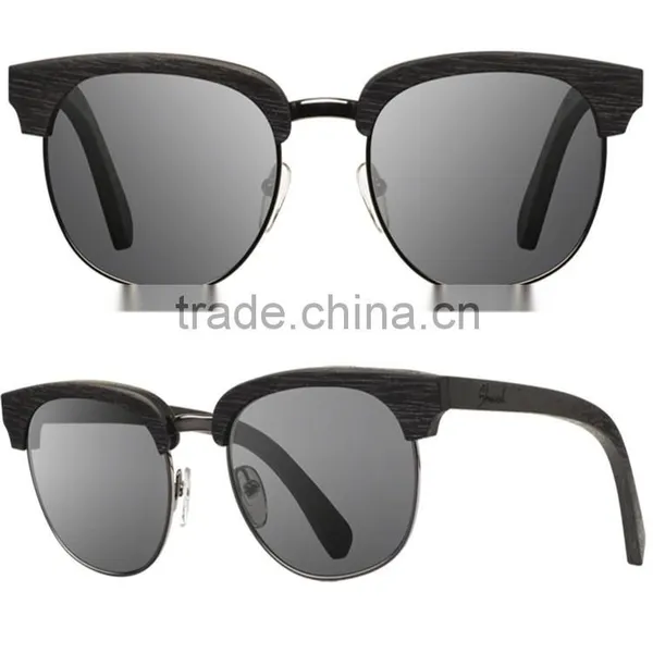 Fashion Handmade Wood Half Frame Sunglasses photo-2