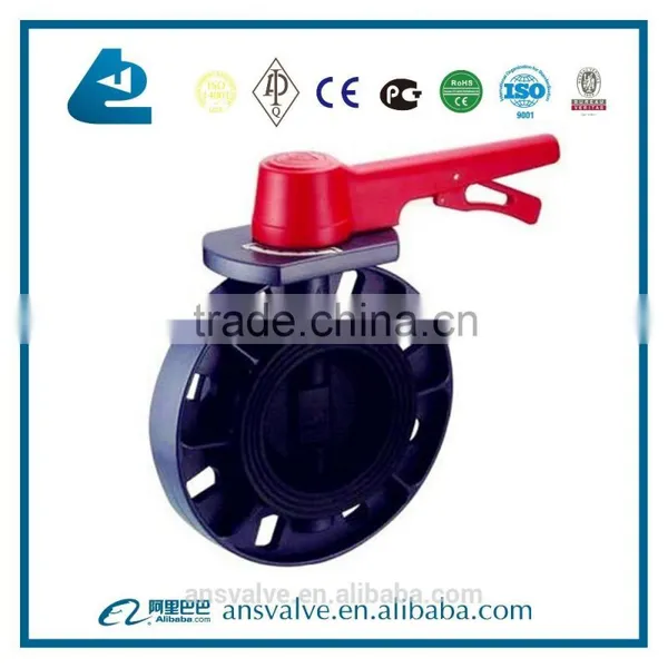 Gearbox and Hand Lever PVC CPVC PVDF PP Butterfly Valve Quality Choice photo-2