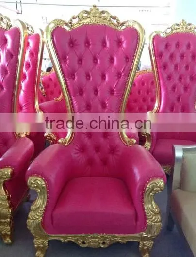 Wholesale Hotel Antique Wooden Throne High Back Chair, Luxury Royal Chair photo-2