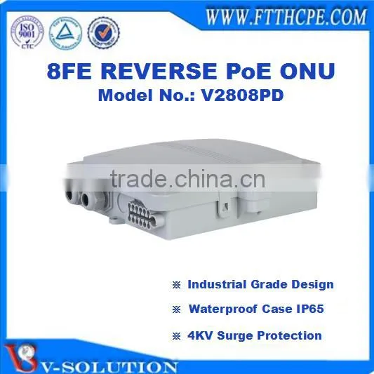8FE Reverse PoE ONU GEPON MDU Support 4KV Surge Protection for FTTB/FTTC Solution Outdoor Application photo-3