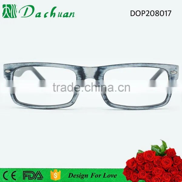 2016 New Trendy Old Fashion Wooden Brush Fake Acetate Naked Glasses Frames Eyewear photo-2