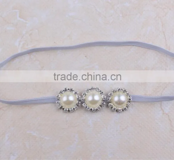 Fashion Modern Style Women Ribbon and Rhinestone Elastic Headband, Elegant Fashionable Crystal Stone Hair Band photo-3