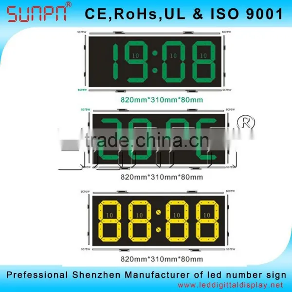 Canada Outdoor Waterproof Led Time And Temperature Sign Board 10inch photo-4