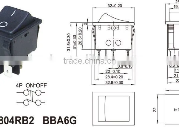 2pin Mini Rocker Switch,AC Rocker Switch With Automatic Sensor Light,12v Rocker Switches With Light photo-2