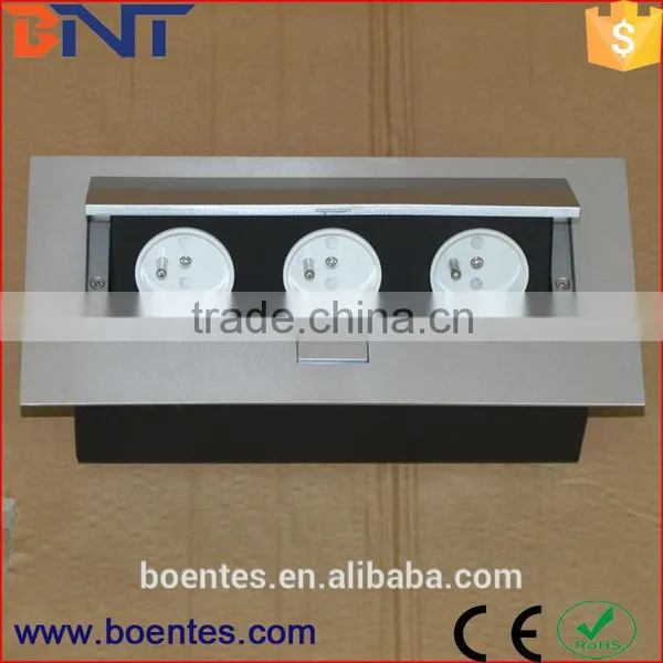 Tabletop Pop Up Power Outlets/Desktop Socket Box With EU/US/UK/French Standard Power Plugs photo-6