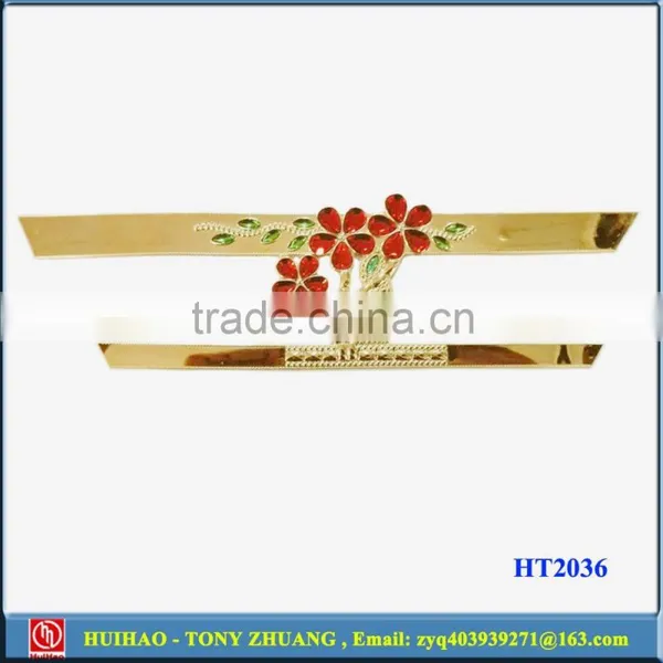 Gold Plating Flower Shape TPU Shoe Strap Vamp Accessory HT2036B photo-2