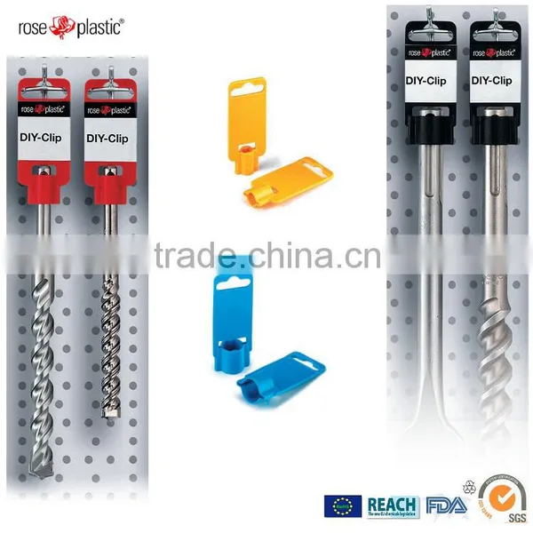 Small Plastic Clips for Drills Packaging SDS Clip