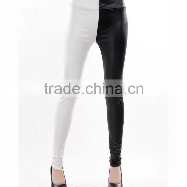 Special Design Full Size Hot Sale Black White Striped Leggings photo-2