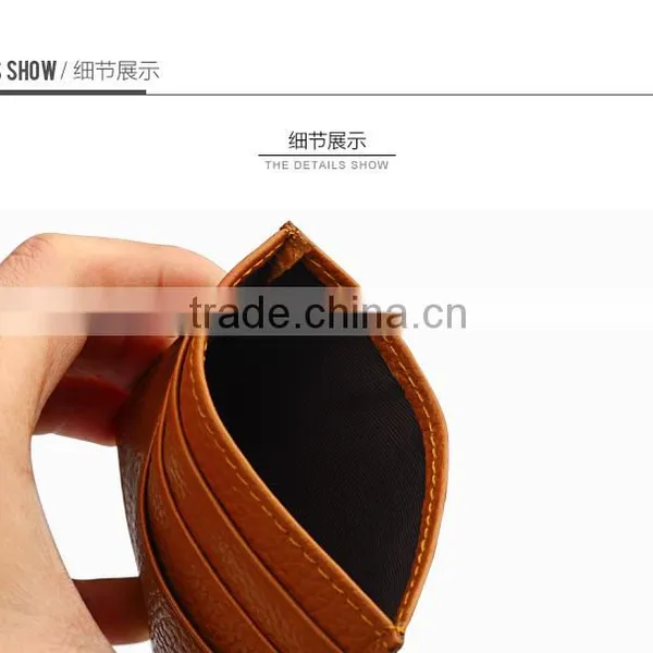 Genuine Leather Card Holder Simple Card Wallet photo-6