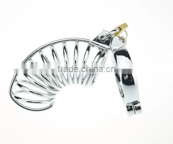 Padlock Hand-polished Sex Toys For Men Stainless Steel Lockable Penis Cage photo-5