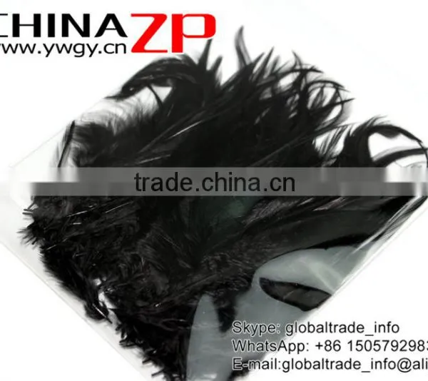 Leading Supplier CHINAZP Bulk Sale DIY High Quality Dyed Black Chicken Rooster Saddle Feathers photo-4