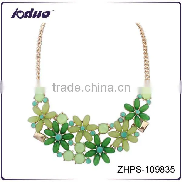 2016 Wholesale Fashion Fresh Flower Statement Necklace