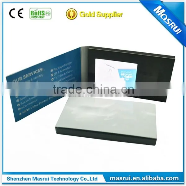 2016 Promotional Invitation Paper Business Card LCD Video Brochure 2.4 Inch Lcd Video Business Card