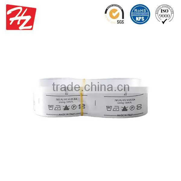 Plastic Custom Clothing Hang Tag With Rope
