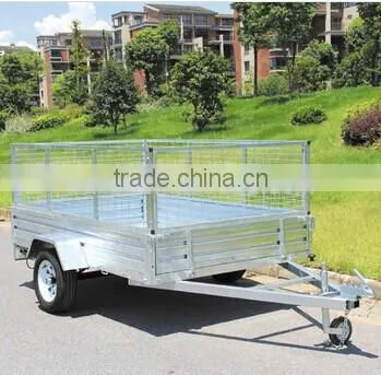 High Quality 7x4 Hot Dipped Galvanized Caged Trailer photo-4