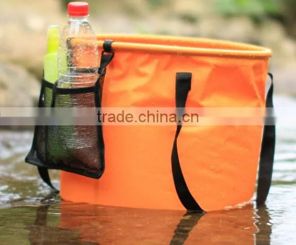 500D Tarpaulin PVC Folding Bucket | Foldable Bucket for Car
