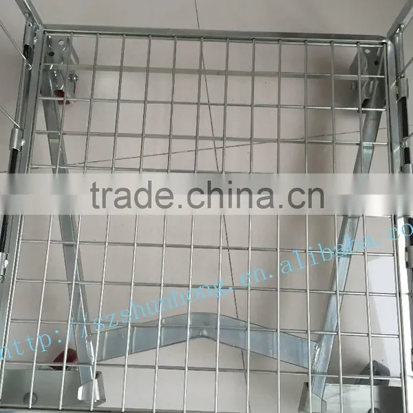 2-sided Folding Storage Roll Container Transport Trolley, Cart photo-5