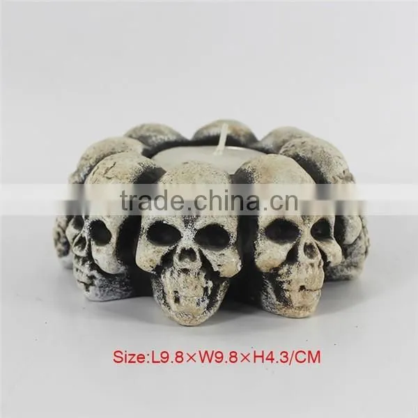 Resin Halloween Skull Candle Holder photo-2