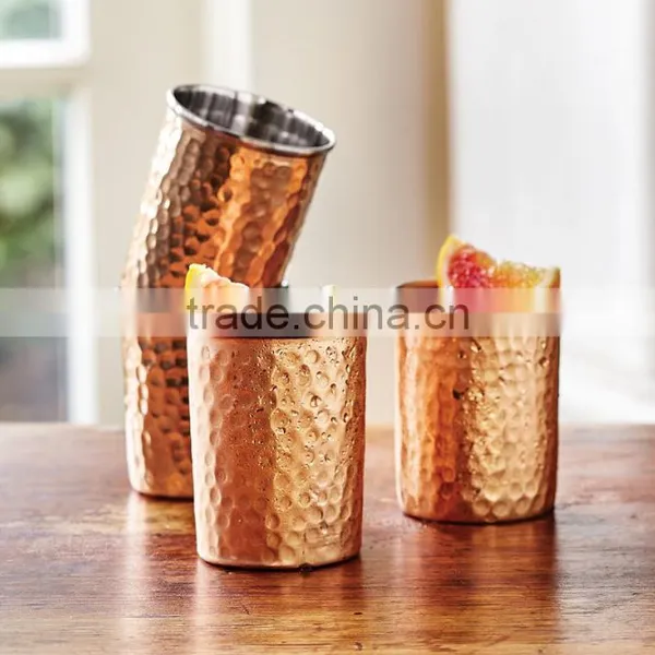 TUMBLER , Copper Tumblers, Handmade Copper Tumbler Hammered FDA Approved photo-2