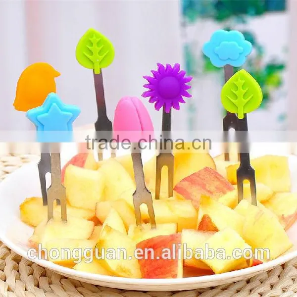 Free Sample!!!Halloween Party New Design ECO-friendly FDA&LFGB Silicone Fruit Fork ,silicone Fruit Forks photo-5
