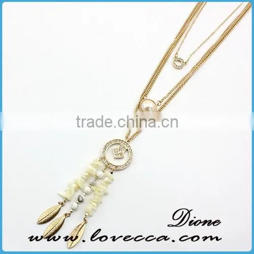 Wholesale Fashion Colorful Gemstone Artificial Gem Stone Chain Necklace photo-2