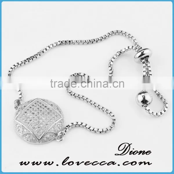 Gift For Her Small CZ Bracelet Tiny Diamond Micro Pave Bracelet photo-6