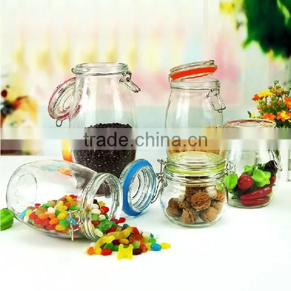 Glass Airtight Tea Tins With Clamp Lid CK13 photo-4