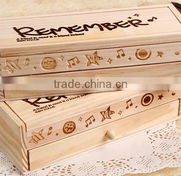 Big Capacity Children Double Drawer Pencil-box photo-4