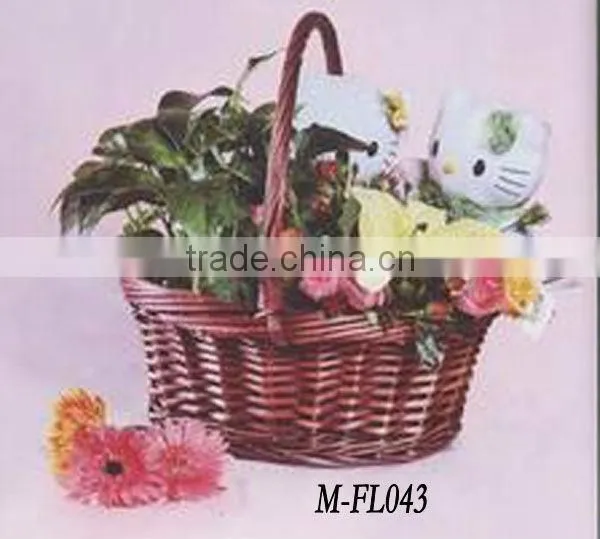 Spilt Willow With Plastic Lining Gift Basket Decorations photo-3