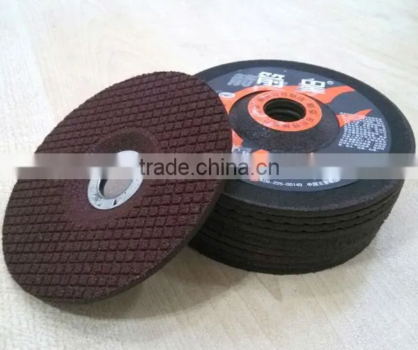 4" 100x3x16mm Checkered Deprssed Center Grinding Wheel for Stainless Steel photo-3