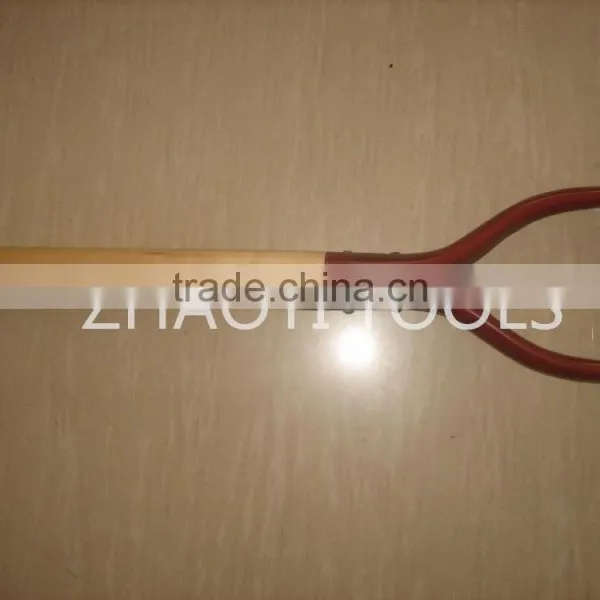 WH005 Steel Standing With Wood Grip High Quality Y Type Fork Handle Shovel Handle photo-2