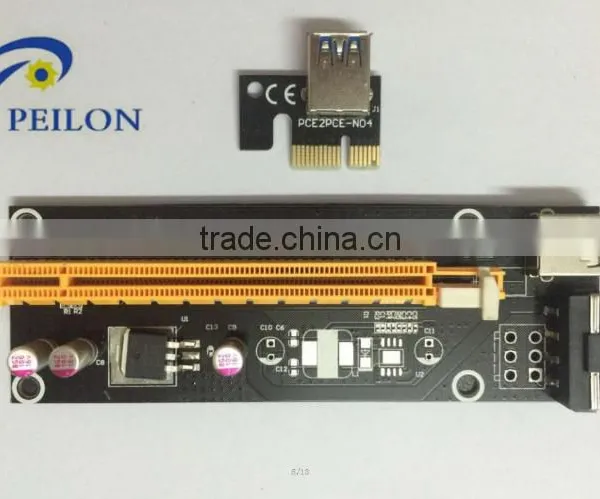 60cm USB 3.0 PCIe X1 TO X16 With Power Supply Cable / PCI-e 1x to 16x Adapter