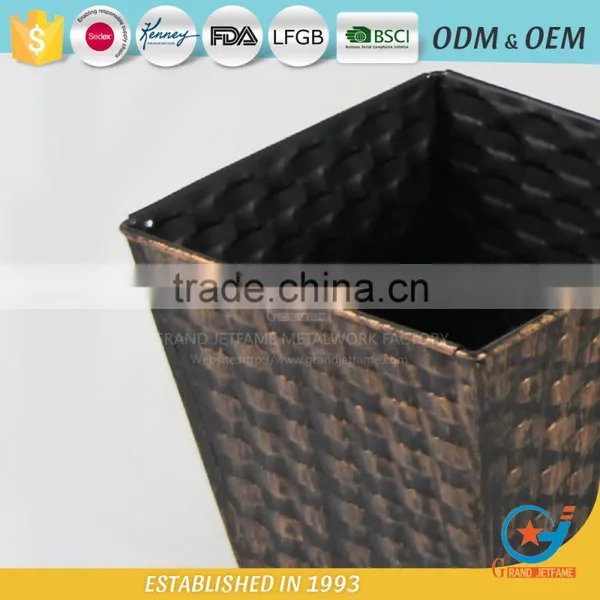 Galvanized Garden Wrought Iron Outdoor Planters Coated Zinc Flower Pot photo-5