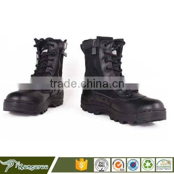 Wholesale Black Military Pilot Rubber Combat Boots Men photo-4