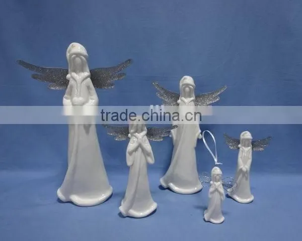 White Angel Decorations Porcelain Holiday Decorations
