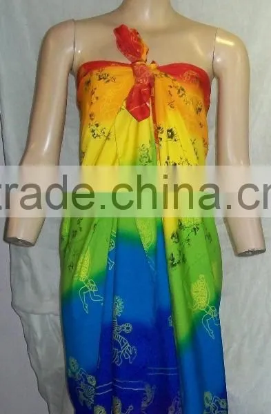 Polyester Printed Pareo 2017 Latest Style From India for Womens