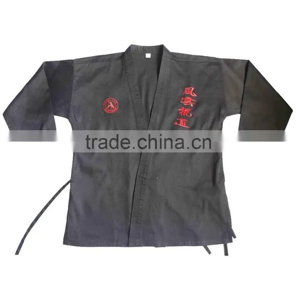 Custom Made Good Fabric Karate Uniform Breathable Fabric Black Karate gi Karate Uniforms Martial Arts Uniforms Short Sleeve photo-2