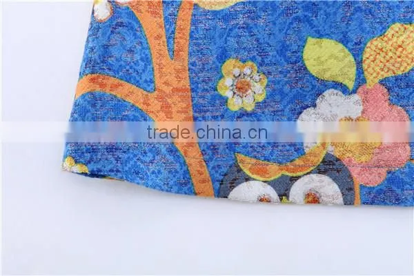 2015 New MaxNegio A-line Loose Wol Printed 100% Polyester Online Lace Dress photo-3