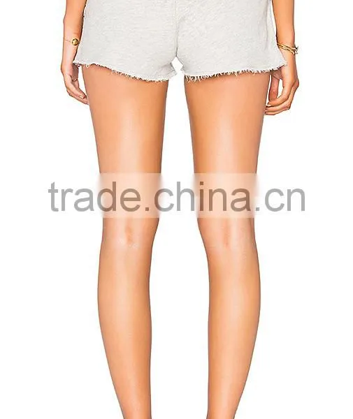 MGOO New Summer Slim Fit Gym Wear Athletic Shorts Women Hot Sexy Girls Short Pants With Raw Cut Hems photo-5