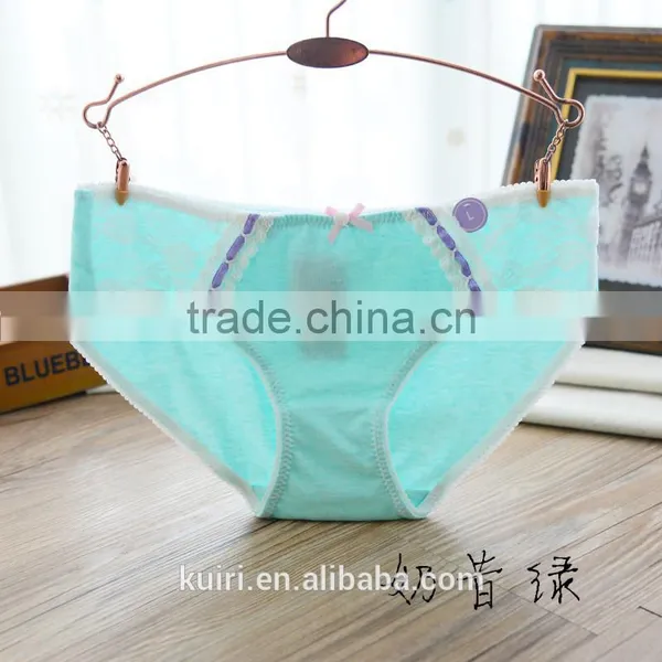 Women New Cotton Underwear Candy Pure Color Wholesale Bowknot Pure Cotton Briefs Panty photo-4