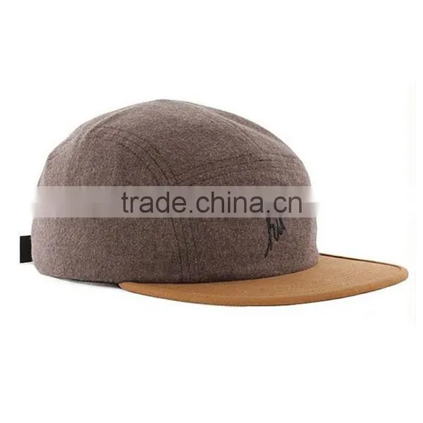 Many Color Custom Blank Plain Suede 5 Panel Cap photo-2