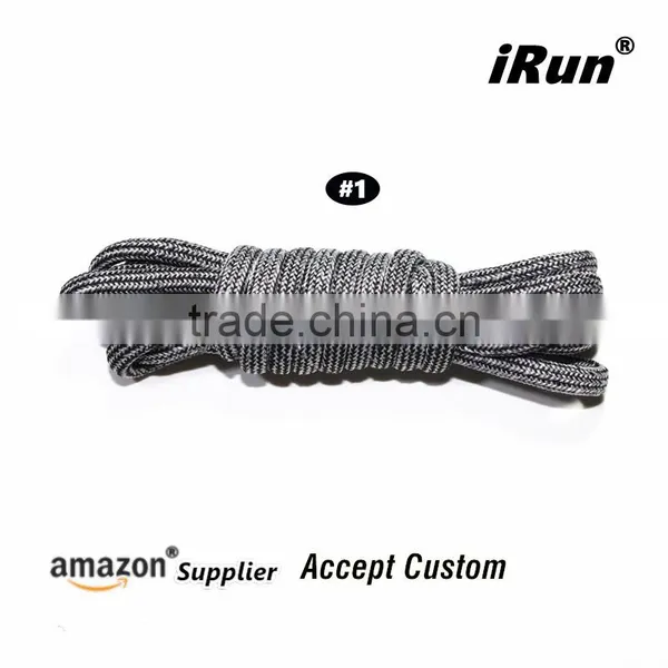 Customized Regular Mottle Pattern Yeezy Round Laces for Hikers - Round Pattern Fitness Shoes Shoelaces Strings - 8 Colors photo-2