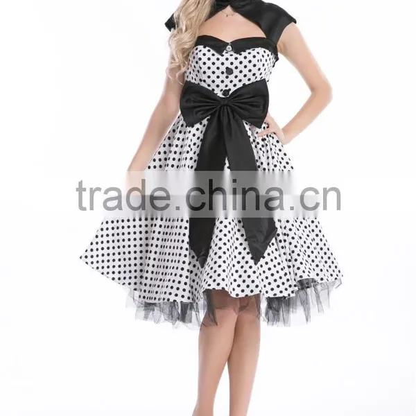 Apparel Walson Sey Halter Cotton Cheap Women 50s Vintage Dress 6075-3 photo-3