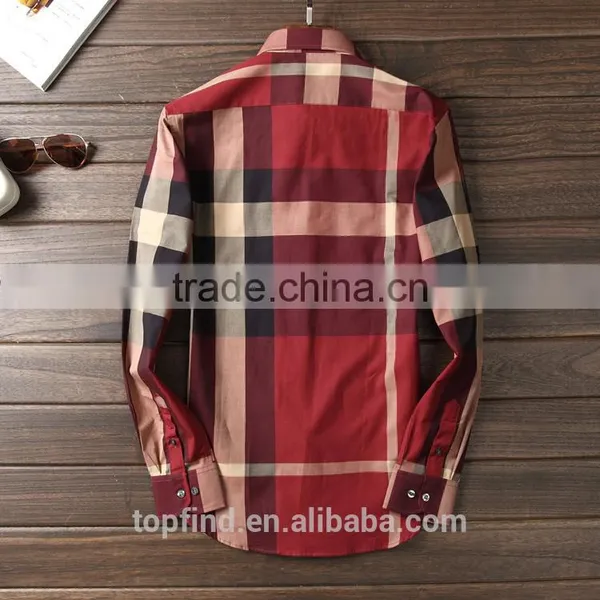 Fancy Red and Black Big Check Men Casual Shirt Embroidery Design photo-2