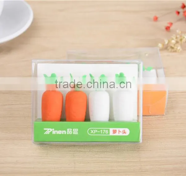 Novel Creative 3d Carrot Jumbo Magic Gel Pen Top Erasers Packing Logo Customs photo-4