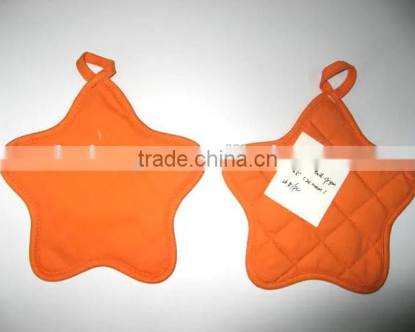 Star Shape Plain Dyed Pot Mitt AZO Free Cotton Pot Holder photo-4