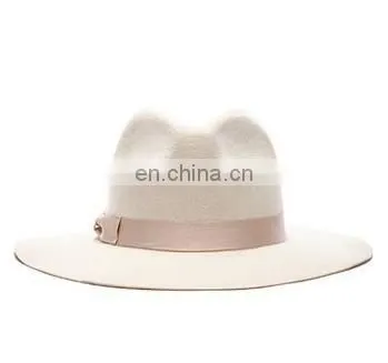 2015 Hot Fashion Women Bowknot Ribbon Blank Cream Felt Hat photo-2