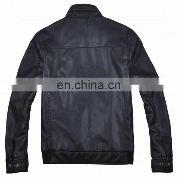 Mens Top Grade Fashion Soft Handsome Lastest Design Leather Jacket photo-3