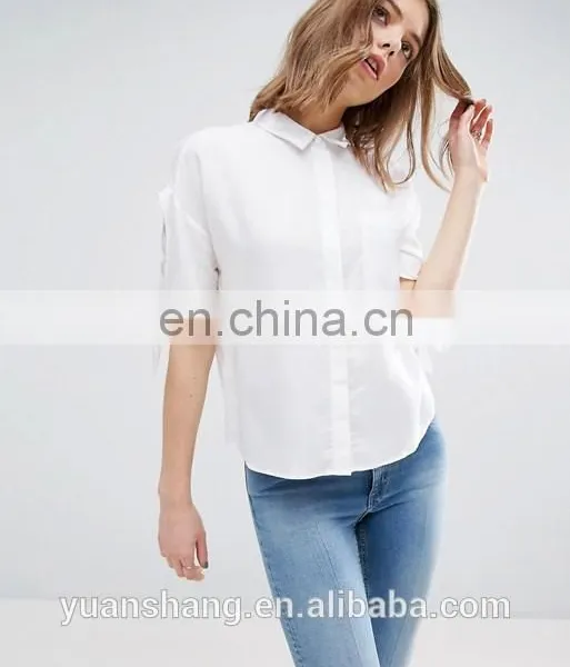Wholesale New Arrivals High Quality Long Sleeve Fashion White Blose photo-3