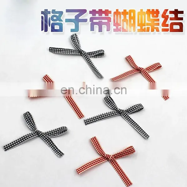 Grid pattern Ribbon Bow for packing box